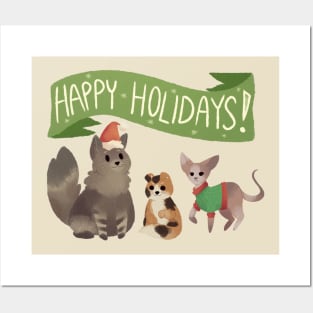 Holiday Cats Posters and Art